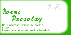 noemi pacsolay business card